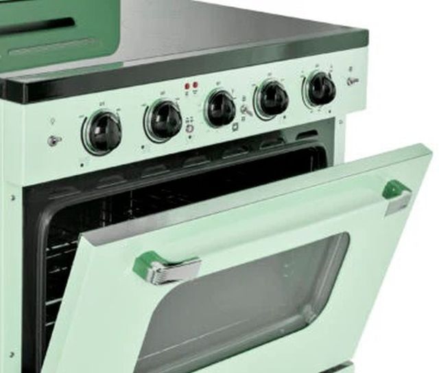 Unique® Appliances Classic Retro 30" Summer Mint Green Slide-In Electric Range-2