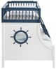 ACME Furniture Farah Navy Blue/White Twin/Full Bunk Bed-4