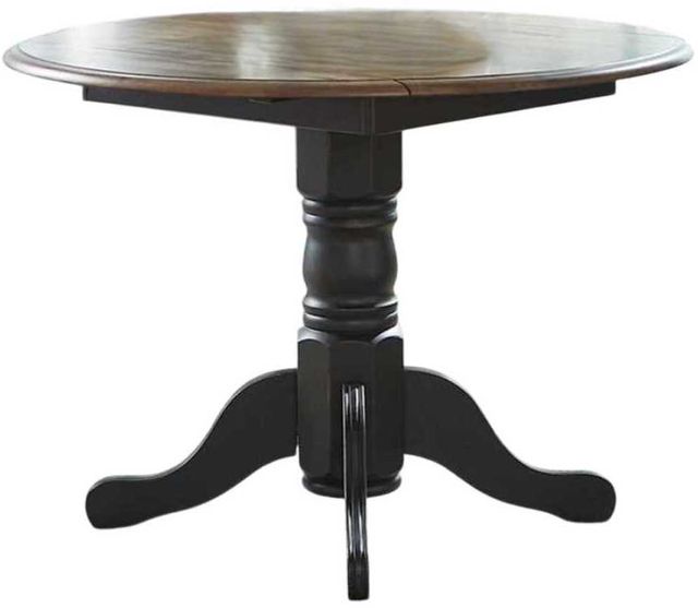 Liberty Furniture Carolina Crossing Antique Honey Round Dining Table with Black Base-0
