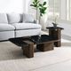 ACME Furniture Dana Natural Marble Top End Table with Dark Walnut Base-1