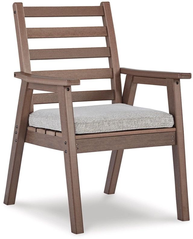 Signature Design by Ashley® Emmeline Brown Outdoor Dining Arm Chair with Cushion-0
