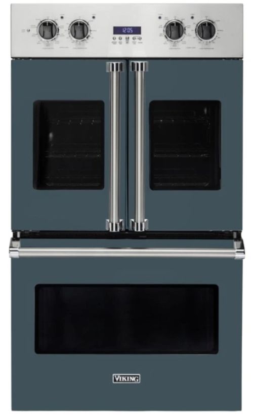 Viking® 7 Series 30" Squall Double Electric French-Door Wall Oven-0