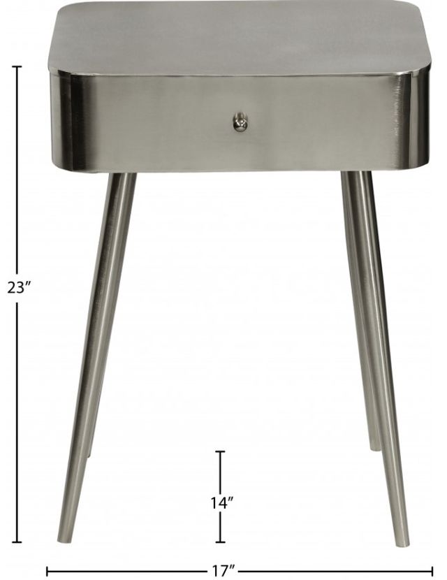 Meridian Furniture Rylan Silver Nightstand-2