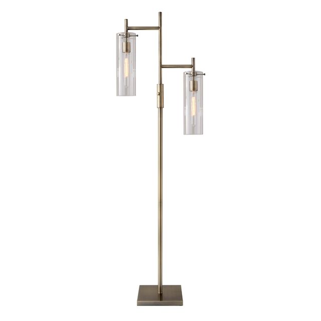 Adesso® Dalton Antique Brass Floor Lamp-0