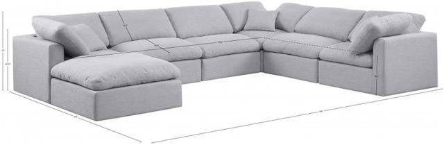 Meridian Furniture Indulge 7-Piece Gray Modular Sectional-3