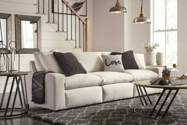 Signature Design by Ashley® Savesto 3-Piece Ivory Sectional-2