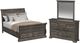 Elements International Park Ridge 3-Piece Charcoal King Storage Sleigh Bedroom Set-0