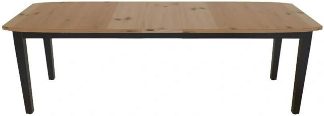 Mavin Customizable 84" Boat Extendable Dining Table with 12" Leaf-1