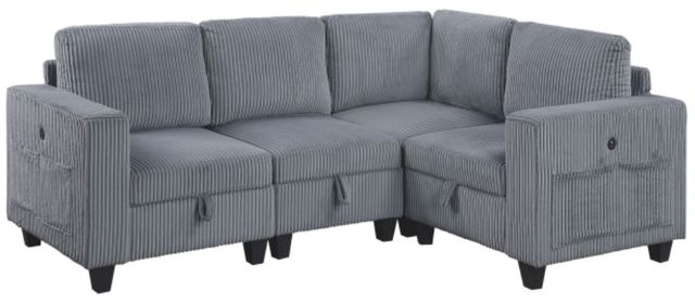 Homelegance® Walterboro 4-Piece Dark Gray Modular Sectional-0