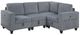 Homelegance® Walterboro 4-Piece Dark Gray Modular Sectional-0