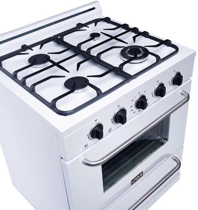 Unique Appliances Classic 30" White 3.9 cu. ft. Off-Grid Freestanding Propane Range-3