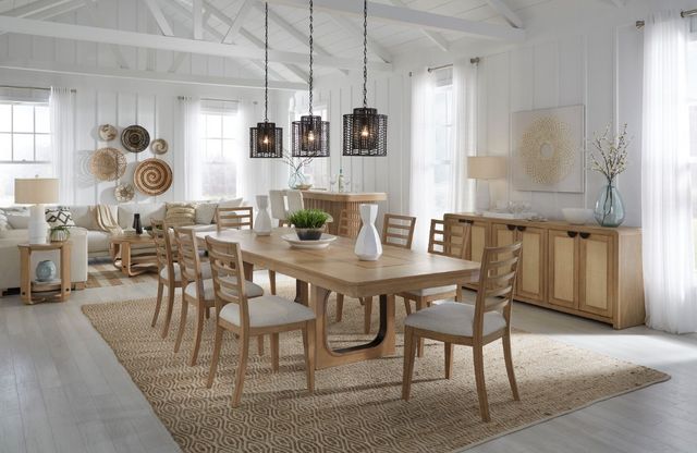 Parker House® Escape 10-Piece Glazed Natural Oak/Mirage Mist Full Dining Set-8