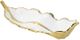 A & B Home The Design Gold/White Decorative Leaf-Shaped Tray-0