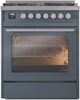 Ilve® Professional Plus II Series 30" Blue Gray Pro Style Dual Fuel Range-2