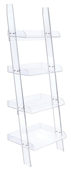 Coaster® Amaturo Clear 4-Shelf Ladder Bookcase