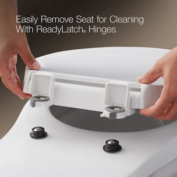 KOHLER® Cymbal® Ice Gray/White Readylatch® Quiet-Close™ Round-Front Toilet Seat-3