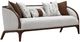Michael Amini® Houston Gray/Walnut Sofa-0