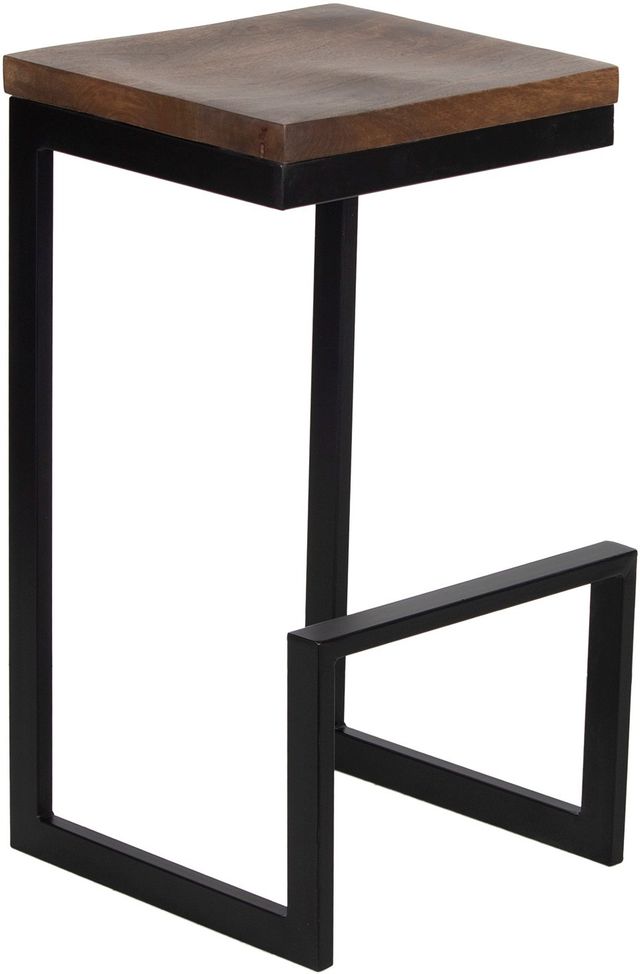 Porter International Designs Cube Black/Walnut Bar Stool-0