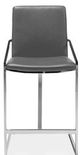 Mazin Furniture Jasmine Chrome/Gray Counter Arm Dining Chair-0