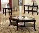 Furniture of America® Finley Espresso Glass Insert End Table-1