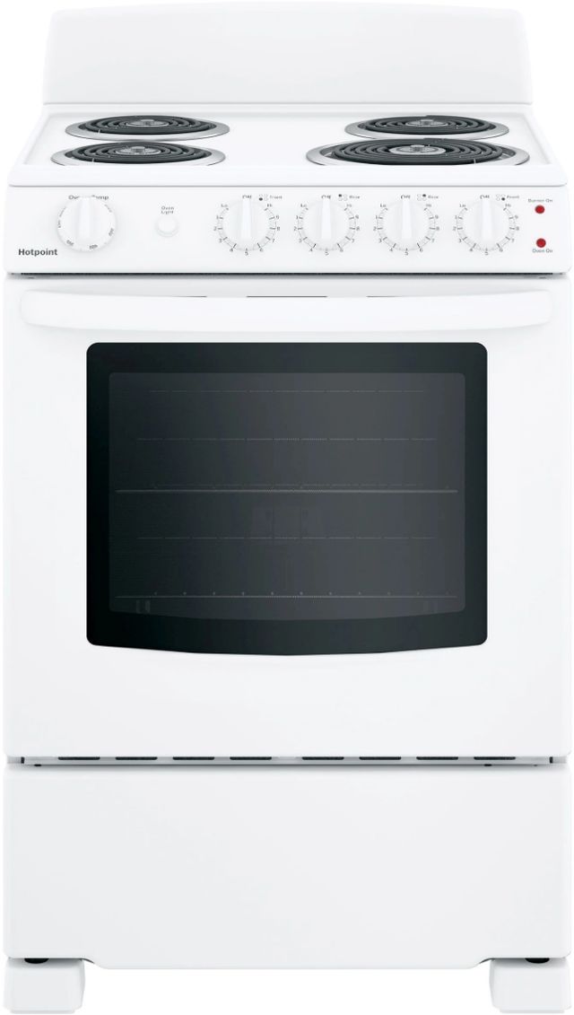 Hotpoint® 24" White Freestanding Electric Range-0