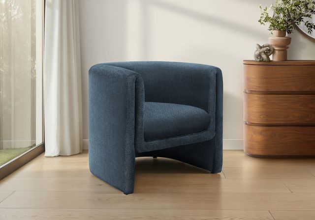 Monarch Specialties Inc. Blue 29" Straight Barrel-Back Accent Chair-1