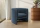 Monarch Specialties Inc. Blue 29" Straight Barrel-Back Accent Chair-1