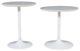 Jofran Inc. Global Archive Camille 2-Piece Marble Top Nesting Table Set with White Base-2