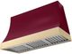 AGA Marquee 48" Cranberry Wall Mounted Range Hood with Polished Brass Trim-0