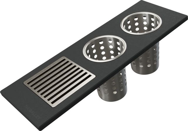 The Galley® Graphite Wood Composite Upper Tier Utensil Caddy -0