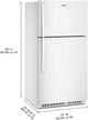 Whirlpool® 33" 21.3 Cu. Ft. White Top Freezer Refrigerator-5