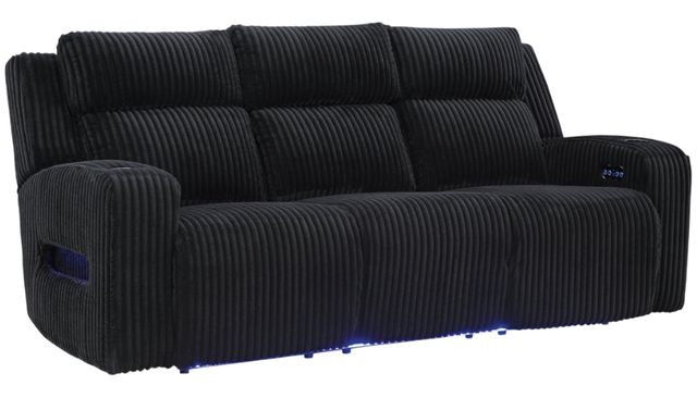Signature Design by Ashley® Forest Lake Black Power Reclining Sofa with Adjustable Headrest-0