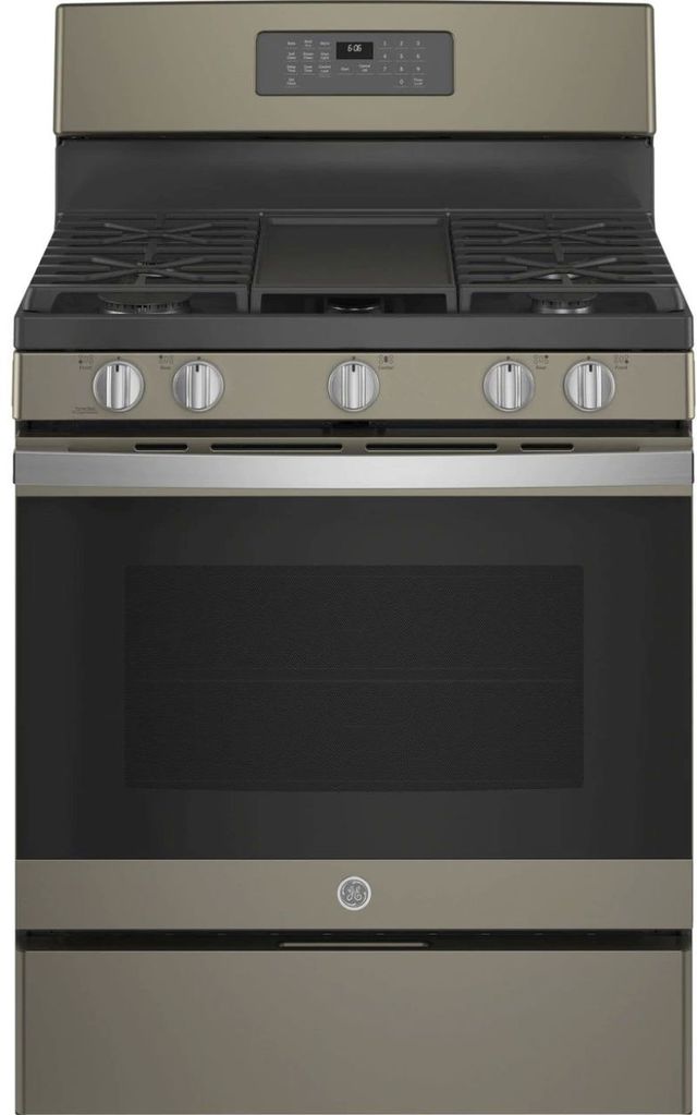 GE® 30" Slate Free Standing Natural Gas Range-0