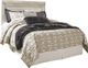 Signature Design by Ashley® Bellaby 5-Piece Whitewash Queen Panel Headboard Bed Set-1
