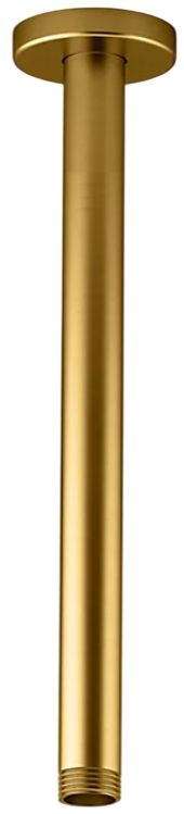 KOHLER® Statement® Vibrant Brushed Moderne Brass 12" Ceiling-Mount Single-Function Rainhead Arm and Flange-0