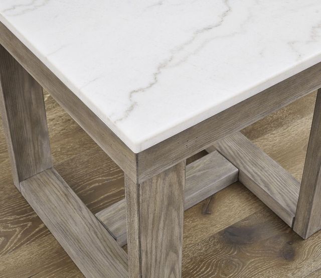 Signature Design by Ashley® Loyaska Ivory End Table with Brown Base -1