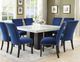 Steve Silver Co. Camila Black/Blue Upholstered Dining Side Chair-1