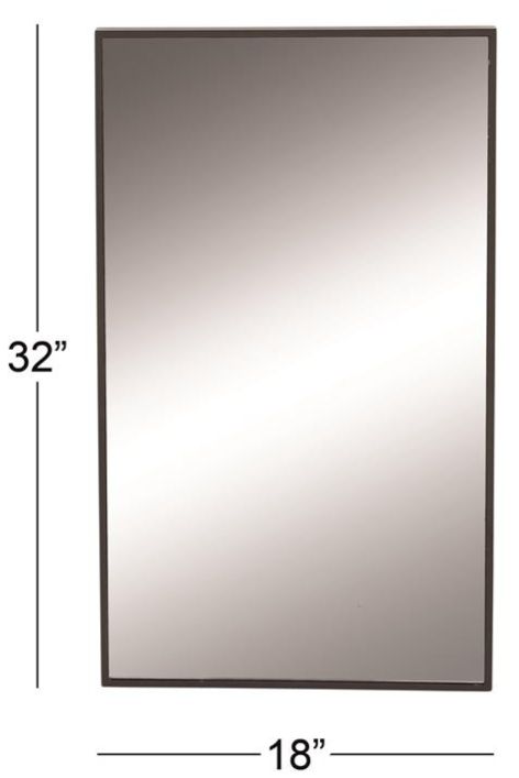 Deco Marche Black 32" Thin Minimalistic Frame Wall Mirror-3