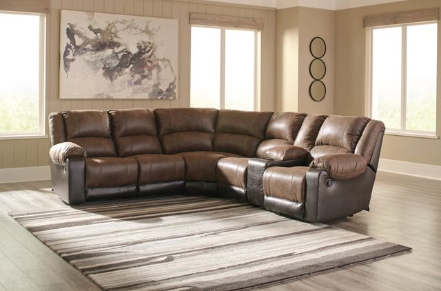 Signature Design by Ashley® Nantahala 6-Piece Coffee Reclining Sectional-2