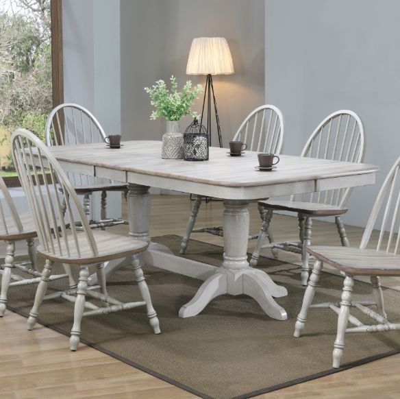 Winners Only® Ridgewood Gray/Oat Dining Side Chair-2
