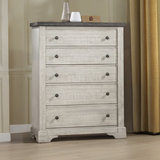 New Classic® Home Furnishings Augusta Rustic White Chest-1
