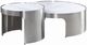 ACME Furniture Abilene White Nesting Coffee Table Set with Brush Silver Base-0