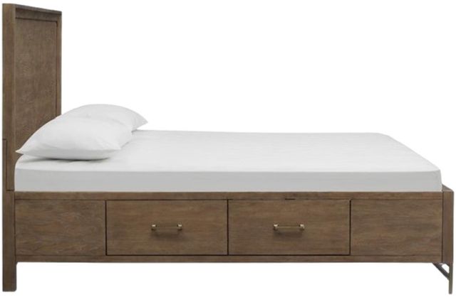 Magnussen Home® Lindon Belgian Wheat and Coffee Bean King Panel Storage Bed-3