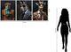Classy Living 3-Piece Untamed Dapper Safari Gentlemen Wall Art Set-2