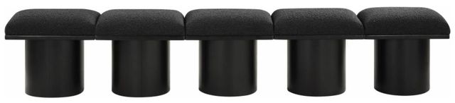 Meridian Furniture Pavilion 5-Piece Black 90" Modular Bench Set-1