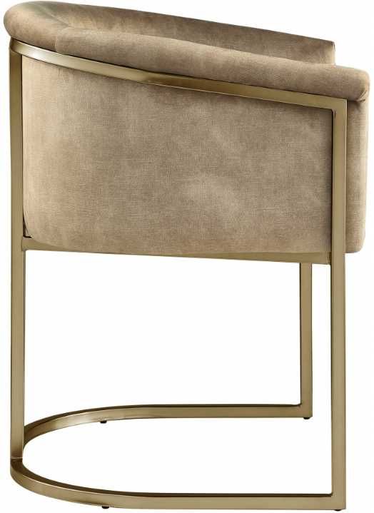 Meridian Furniture Tierra Beige/Brushed Brass Dining Chair-2