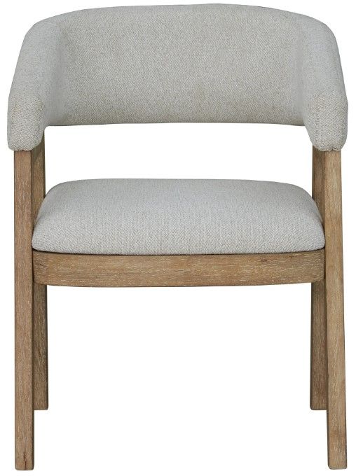 Parker House® Escape 2-Piece Glazed Natural Oak/Mirage Mist Barrel Dining Arm Chair Set-1