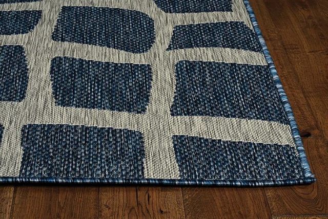 KAS Rugs Provo Blue/Gray Bedrock 5'x8' Area Rug-1