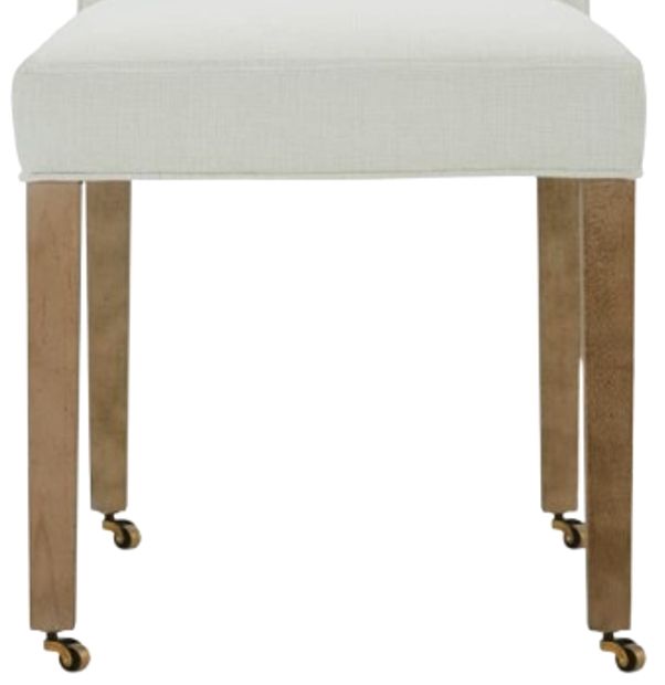 Rowe® Customizable Odessa Dining Armless Chair with Castered Legs-1