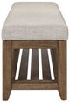 Liberty Furniture Shaker Lakes Harvest Brown/Taupe Upholstered Dining Bench-3